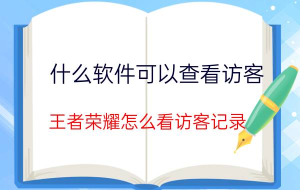 什么软件可以查看访客 王者荣耀怎么看访客记录？